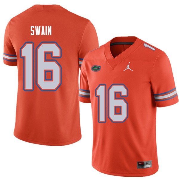 Jordan Brand Men #16 Freddie Swain Florida Gators College Football Jerseys Orange